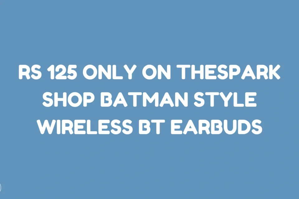 rs 125 only on thespark shop batman style wireless bt earbuds